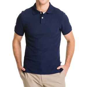 🔥3/$15🔥 NWT - Lee Uniforms Young Men Short Sleeve Basic Polo, Navy - Size XL